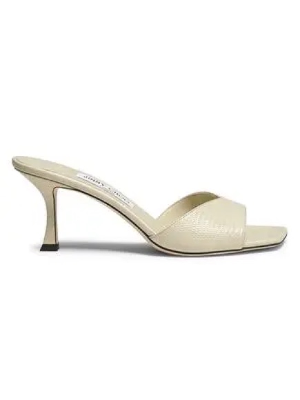 Jimmy Choo Skye 70mm Snake-Embossed Leather Sandals